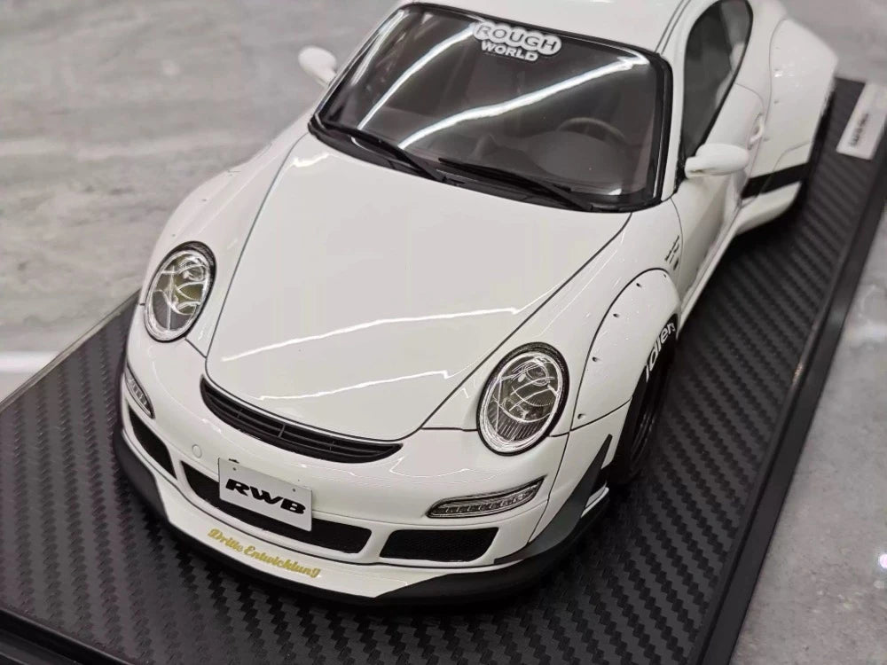 [Ignition] 1:18 Porsche 2009 997 GT3 RWB Widebody White & Black Model Car Resin