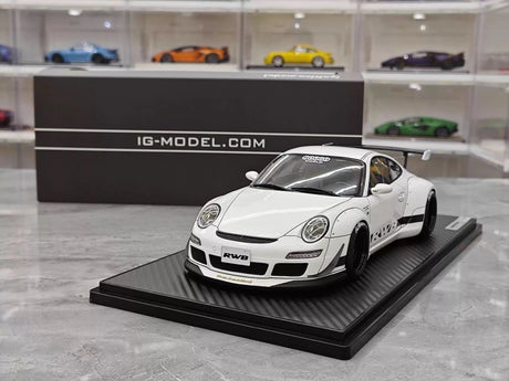 [Ignition] 1:18 Porsche 2009 997 GT3 RWB Widebody White & Black Model Car Resin