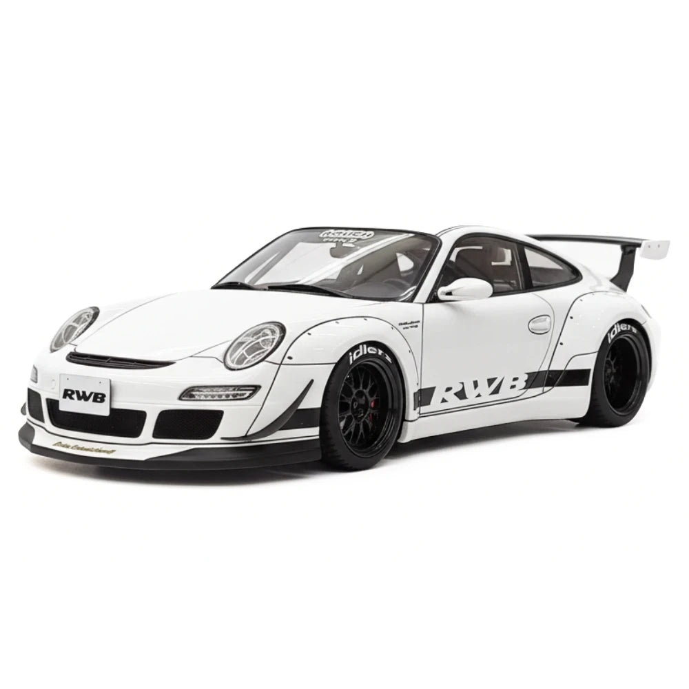 [Ignition] 1:18 Porsche 2009 997 GT3 RWB Widebody White & Black Model Car Resin
