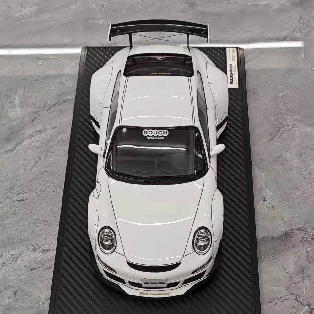 [Ignition] 1:18 Porsche 2009 997 GT3 RWB Widebody White & Black Model Car Resin
