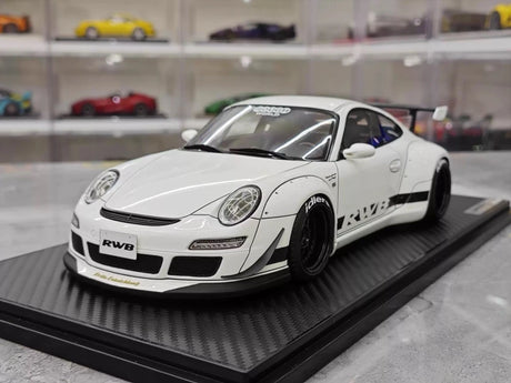 [Ignition] 1:18 Porsche 2009 997 GT3 RWB Widebody White & Black Model Car Resin