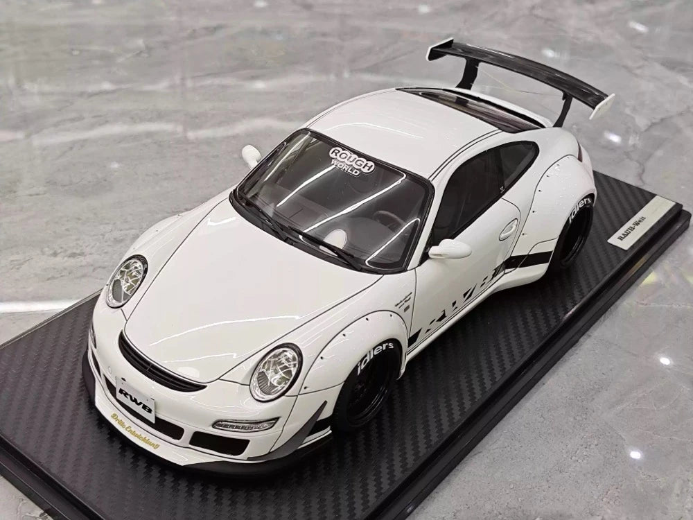 [Ignition] 1:18 Porsche 2009 997 GT3 RWB Widebody White & Black Model Car Resin
