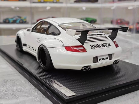 [Ignition] 1:18 Porsche 2009 997 GT3 RWB Widebody White & Black Model Car Resin