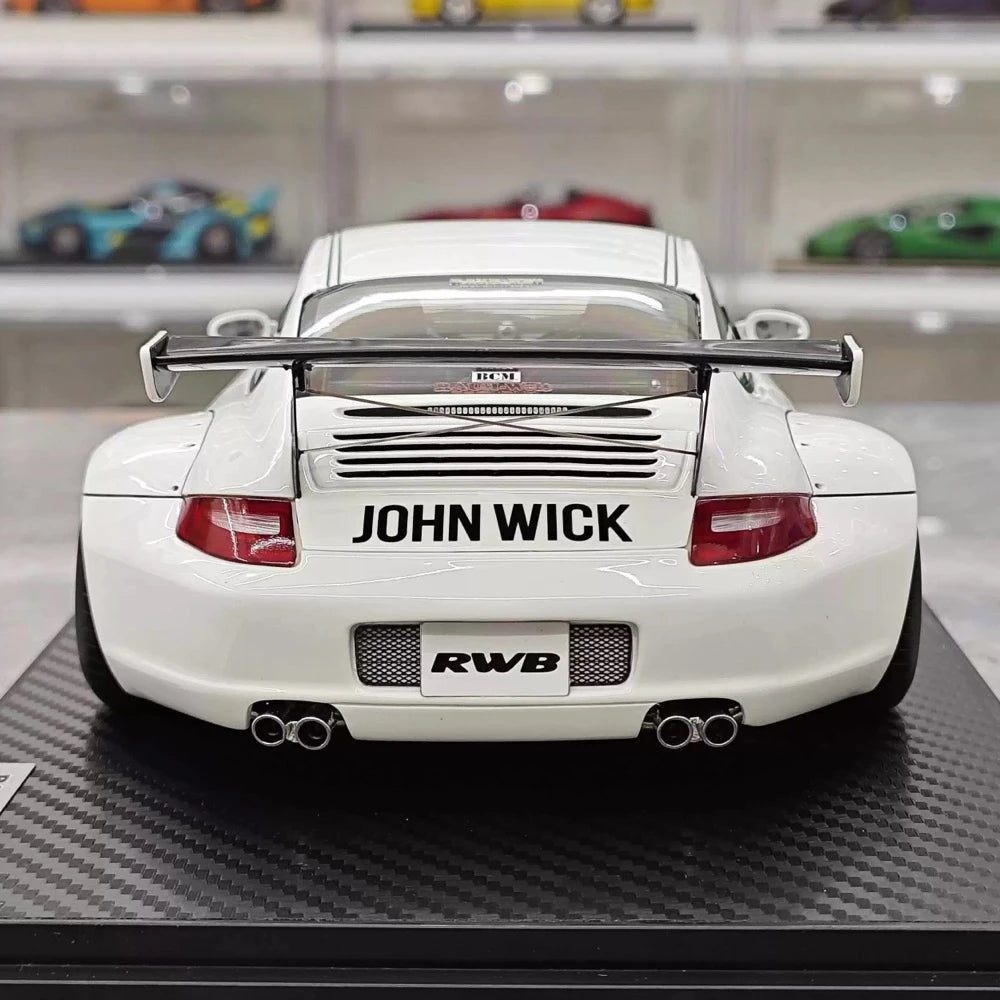 [Ignition] 1:18 Porsche 2009 997 GT3 RWB Widebody White & Black Model Car Resin