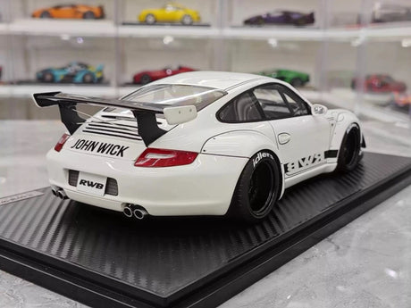 [Ignition] 1:18 Porsche 2009 997 GT3 RWB Widebody White & Black Model Car Resin