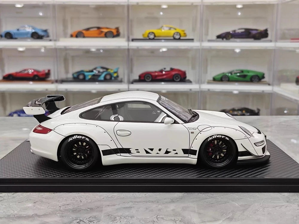 [Ignition] 1:18 Porsche 2009 997 GT3 RWB Widebody White & Black Model Car Resin