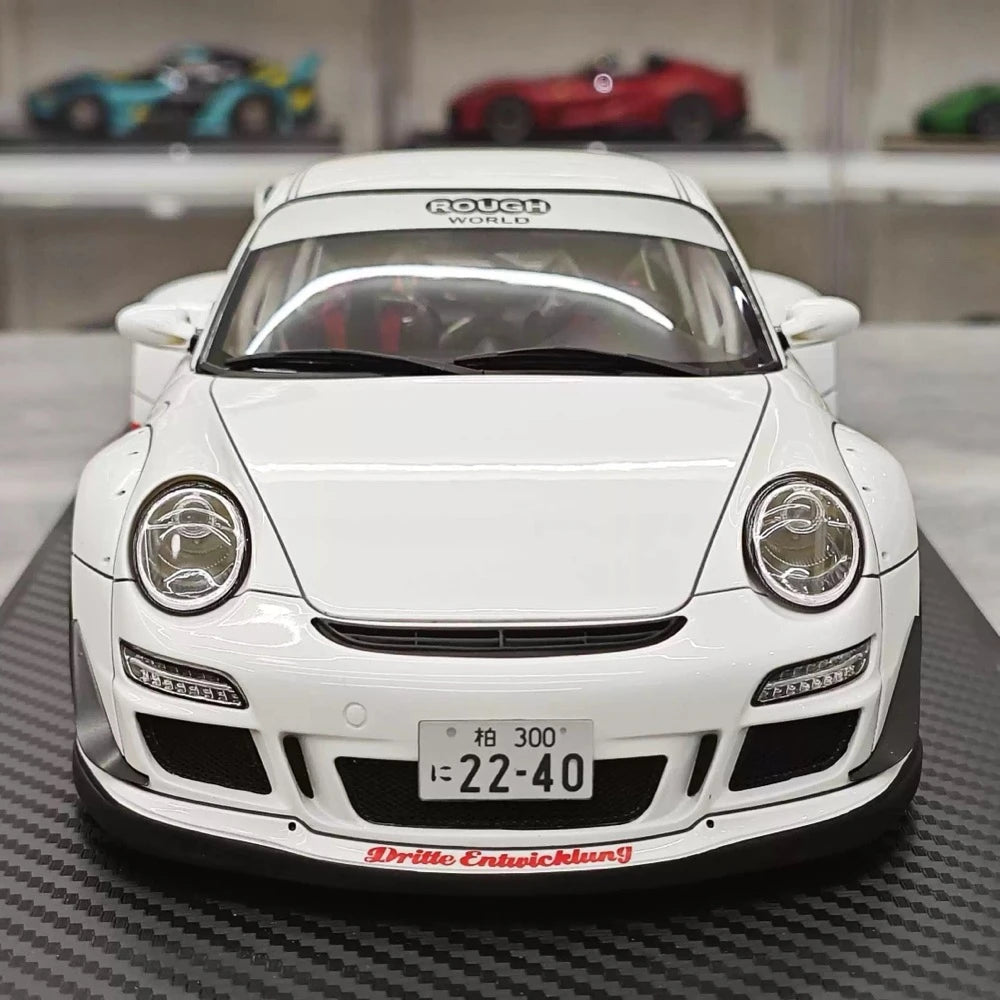 [Ignition] 1:18 Porsche 2009 997 GT3 RWB Widebody bianco & rosso modellino di auto resina