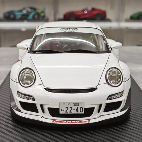 [Ignition] 1:18 Porsche 2009 997 GT3 RWB Widebody White & Red Model Car Resin