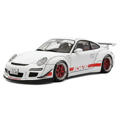 [Ignition] 1:18 Porsche 2009 997 GT3 RWB Widebody bianco & rosso modellino di auto resina