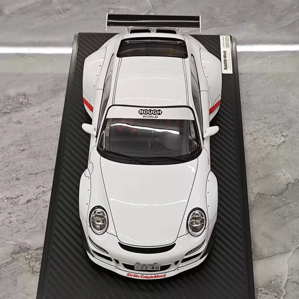 [Ignition] 1:18 Porsche 2009 997 GT3 RWB Widebody bianco & rosso modellino di auto resina