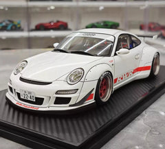 [Ignition] 1:18 Porsche 2009 997 GT3 RWB Widebody bianco & rosso modellino di auto resina