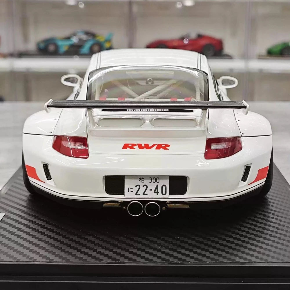 [Ignition] 1:18 Porsche 2009 997 GT3 RWB Widebody bianco & rosso modellino di auto resina