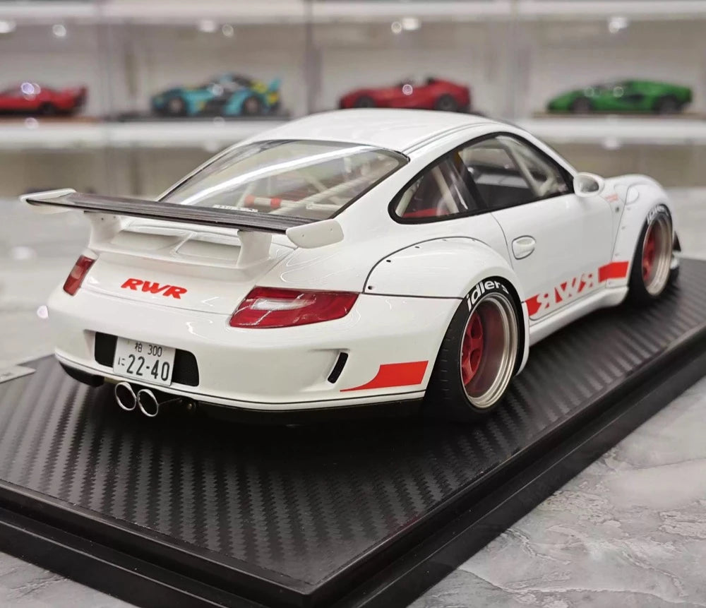 [Ignition] 1:18 Porsche 2009 997 GT3 RWB Widebody bianco & rosso modellino di auto resina