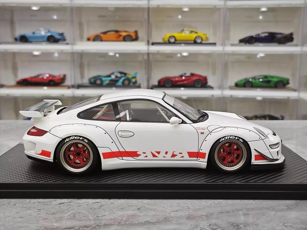 [Ignition] 1:18 Porsche 2009 997 GT3 RWB Widebody bianco & rosso modellino di auto resina