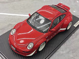 [Ignition] 1:18 Porsche 2009 997 RWB JDM Widebody rood modelauto Hars