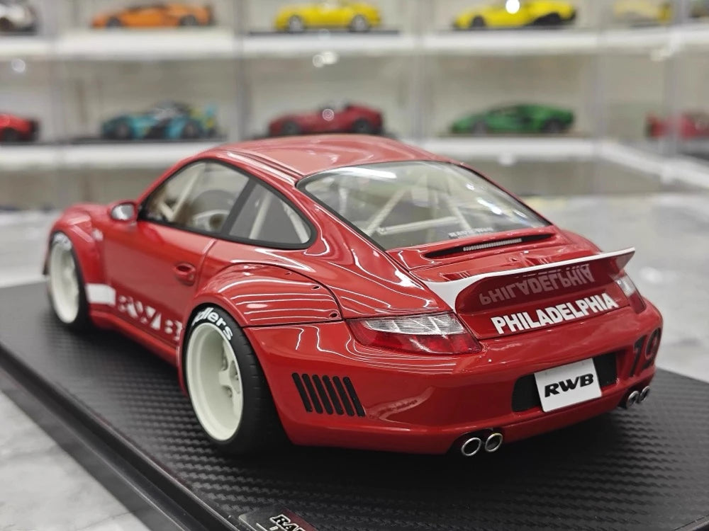 [Ignition] 1:18 Porsche 2009 997 RWB JDM Widebody Red Model Car Resin