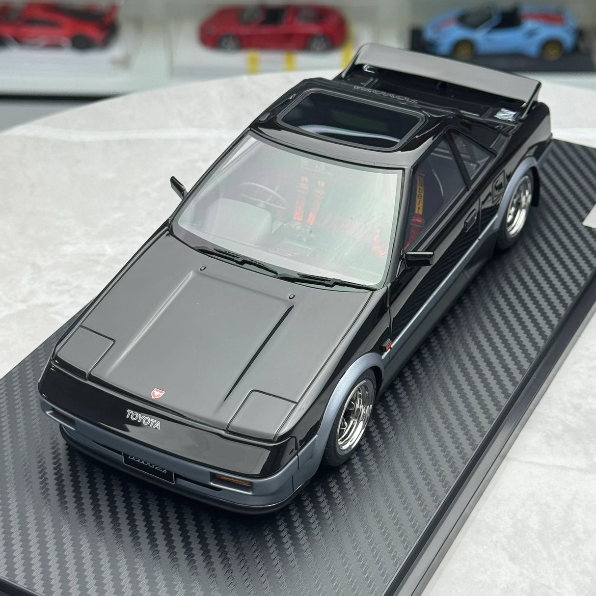 Ignition Toyota 1984 MR2 AW11 Gun Metallic Silver 1:18 – Collectible Resin Model Resin