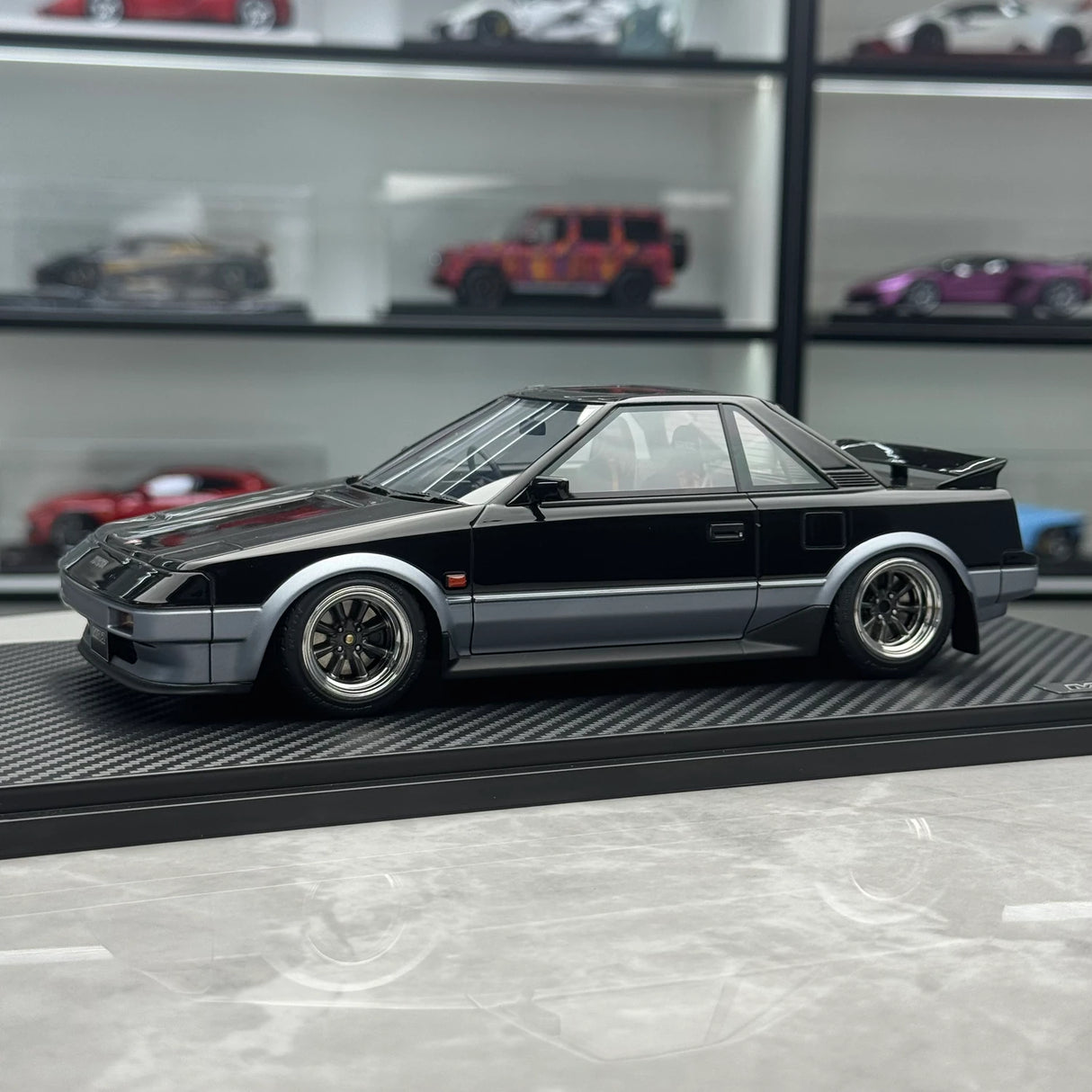 Ignition Toyota 1984 MR2 AW11 Gun Metallic Silver 1:18 – Collectible Resin Model Resin