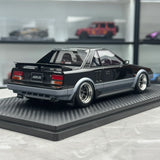Ignition Toyota 1984 MR2 AW11 Gun Metallic Silver 1:18 – Collectible Resin Model Resin