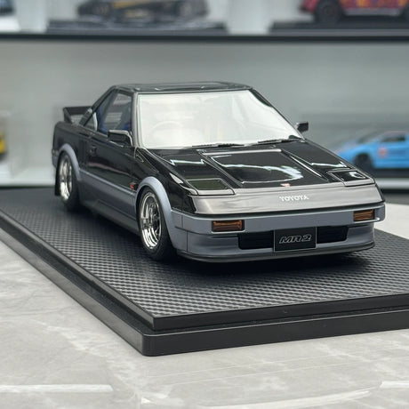 Ignition Toyota 1984 MR2 AW11 Gun Metallic Silver 1:18 – Collectible Resin Model Resin