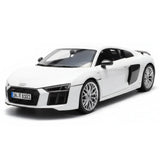 [iMittakaava] 1:18 Audi 2015 R8 V10 Plus Coupe valkoinen pienoismalli Die-Cast