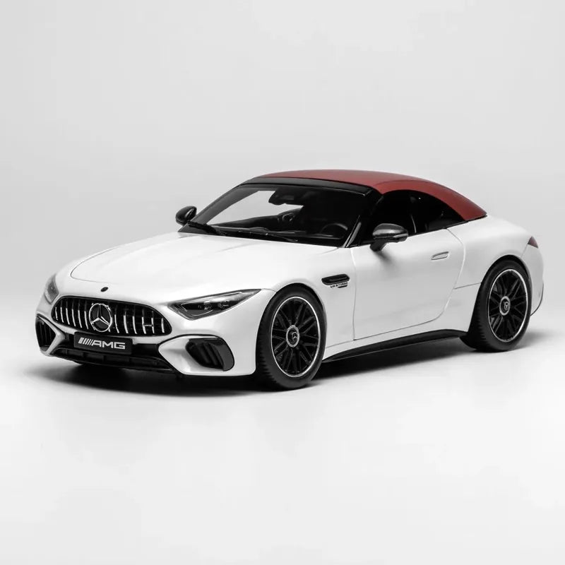 [iScale] 1:18 Mercedes-Benz 2022 AMG SL63 R232 Convertible blanc voiture miniature Die-Cast