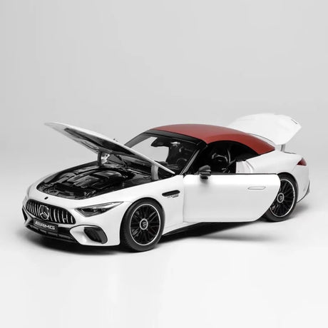 [iScale] 1:18 Mercedes-Benz 2022 AMG SL63 R232 Convertible White Model Car Die-Cast
