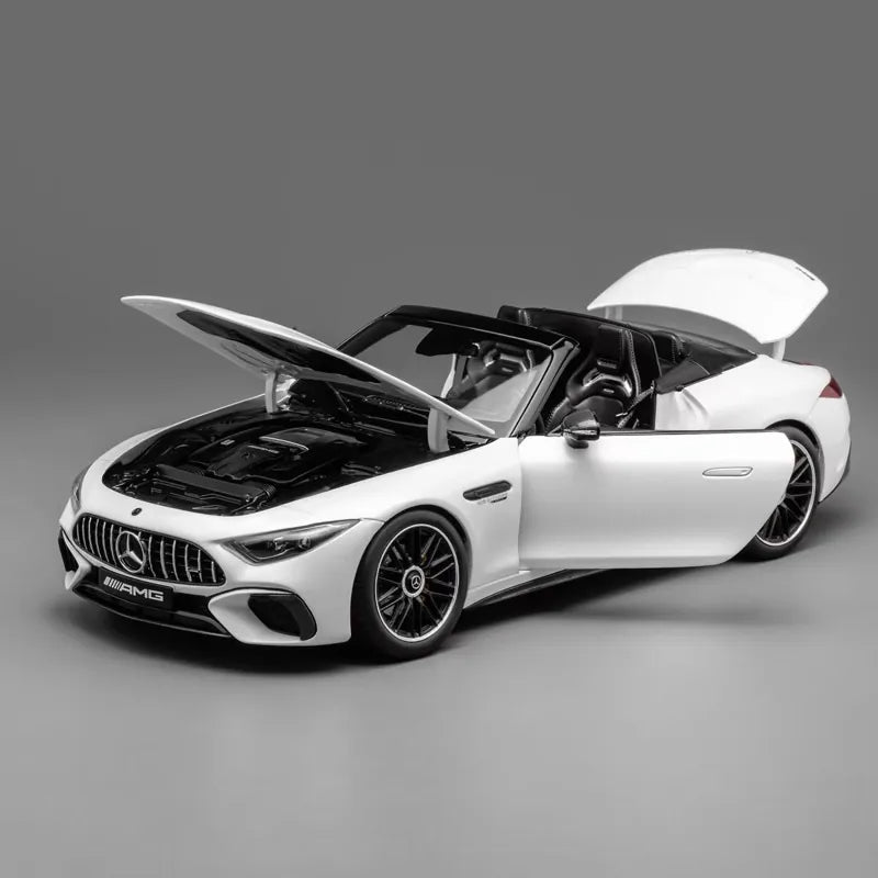 [iScale] 1:18 Mercedes-Benz 2022 AMG SL63 R232 Convertible White Model Car Die-Cast