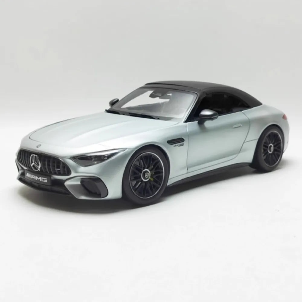 [iScale] 1:18 Mercedes-Benz 2022 AMG SL63 R232 Convertible Silver Model Car Die-Cast