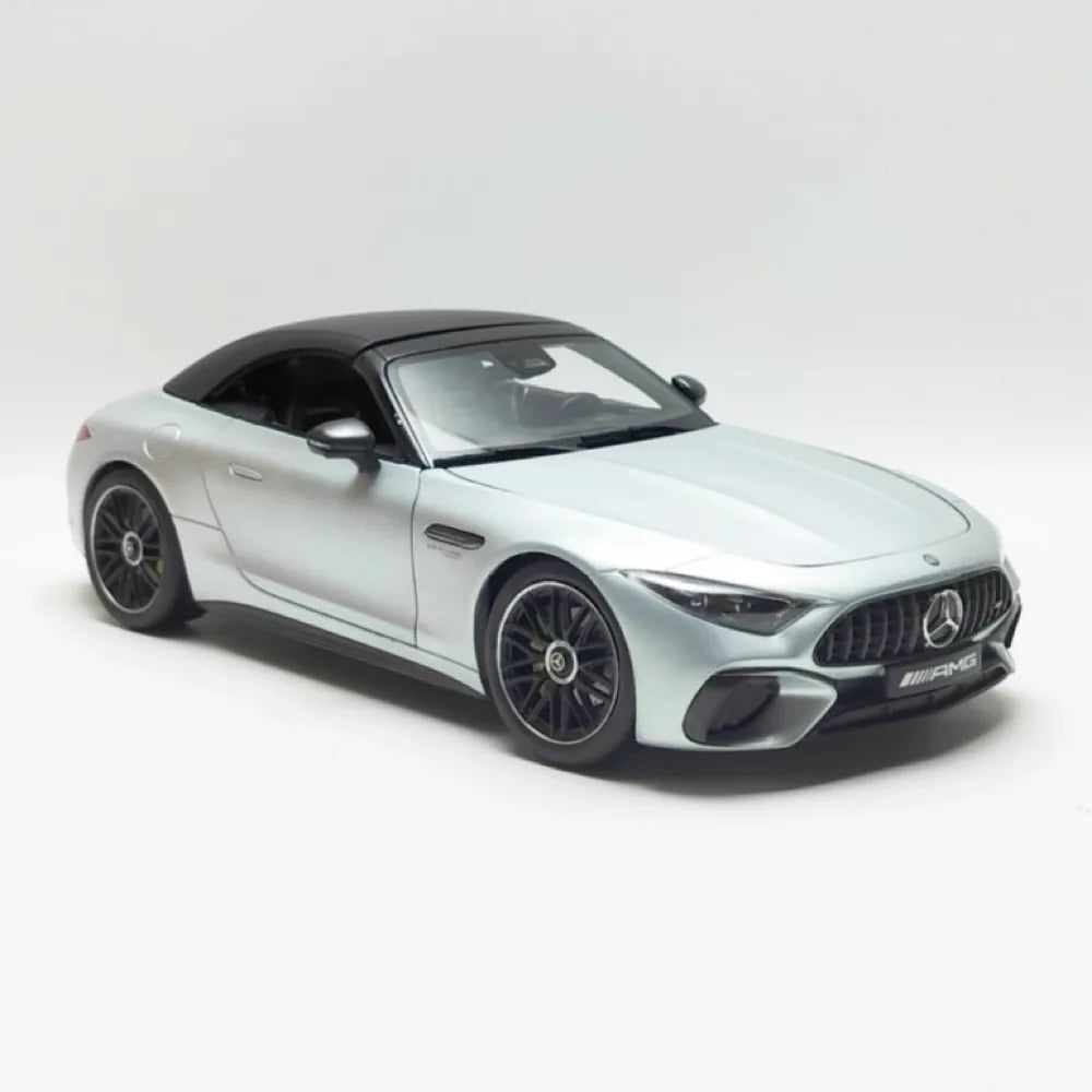 [iScale] 1:18 Mercedes-Benz 2022 AMG SL63 R232 Convertible Silver Model Car Die-Cast