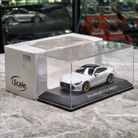 iScale Mercedes-AMG 2023 GT 63 4MATIC+ Coupe C192 White 1:43 – Collectible Diecast Model Die-Cast