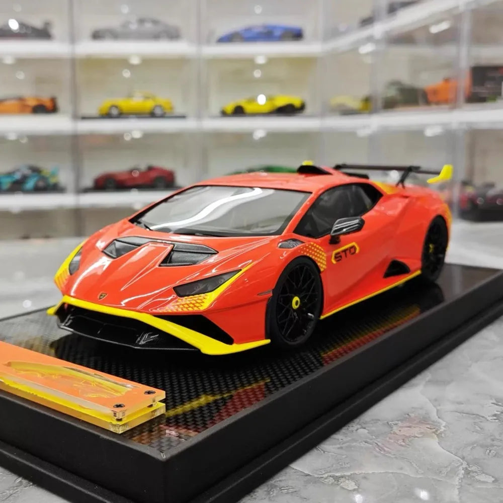 [IVY] 1:18 Lamborghini 2021 Huracan STO Orange Model Car Resin