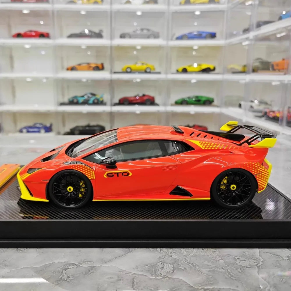 [IVY] 1:18 Lamborghini 2021 Huracan STO Orange Model Car Resin