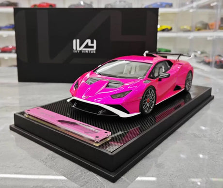 [IVY] 1:18 Lamborghini 2021 Huracan STO Purple Model Car Resin