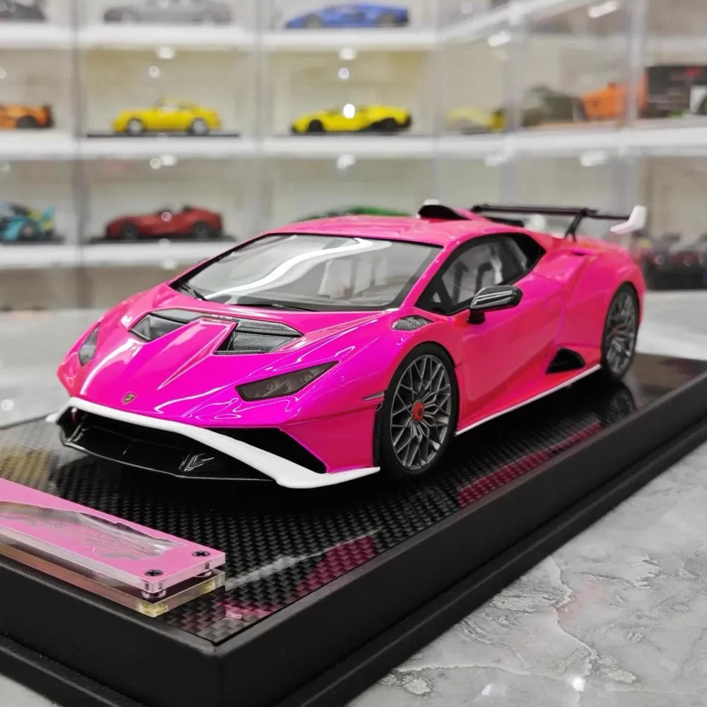[IVY] 1:18 Lamborghini 2021 Huracan STO Purple Model Car Resin