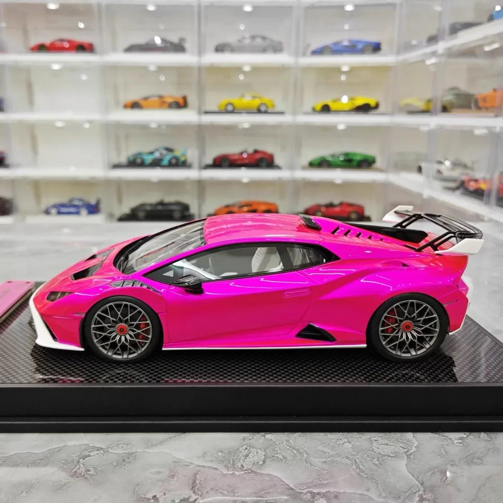 [IVY] 1:18 Lamborghini 2021 Huracan STO Purple Model Car Resin