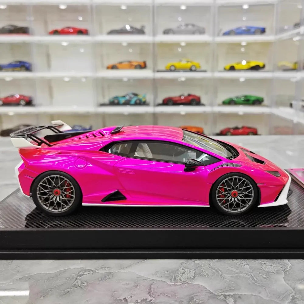 [IVY] 1:18 Lamborghini 2021 Huracan STO Purple Model Car Resin