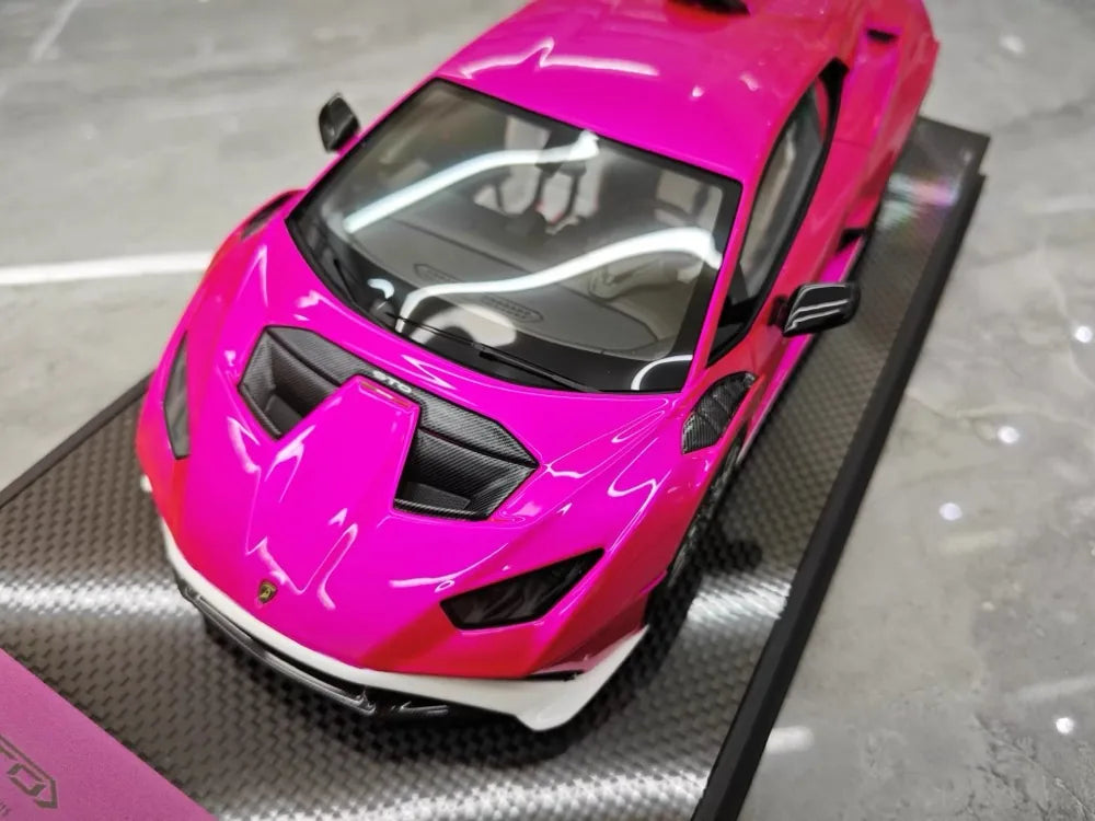 [IVY] 1:18 Lamborghini 2021 Huracan STO Purple Model Car Resin