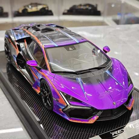 [IVY] 1:18 Lamborghini 2023 Revuelto Opera Unica Purple Model Car Resin