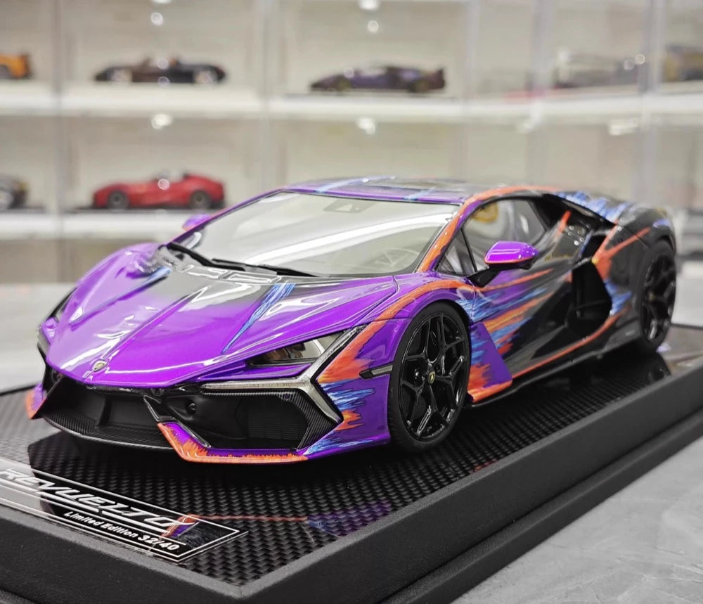 [IVY] 1:18 Lamborghini 2023 Revuelto Opera Unica Purple Model Car Resin