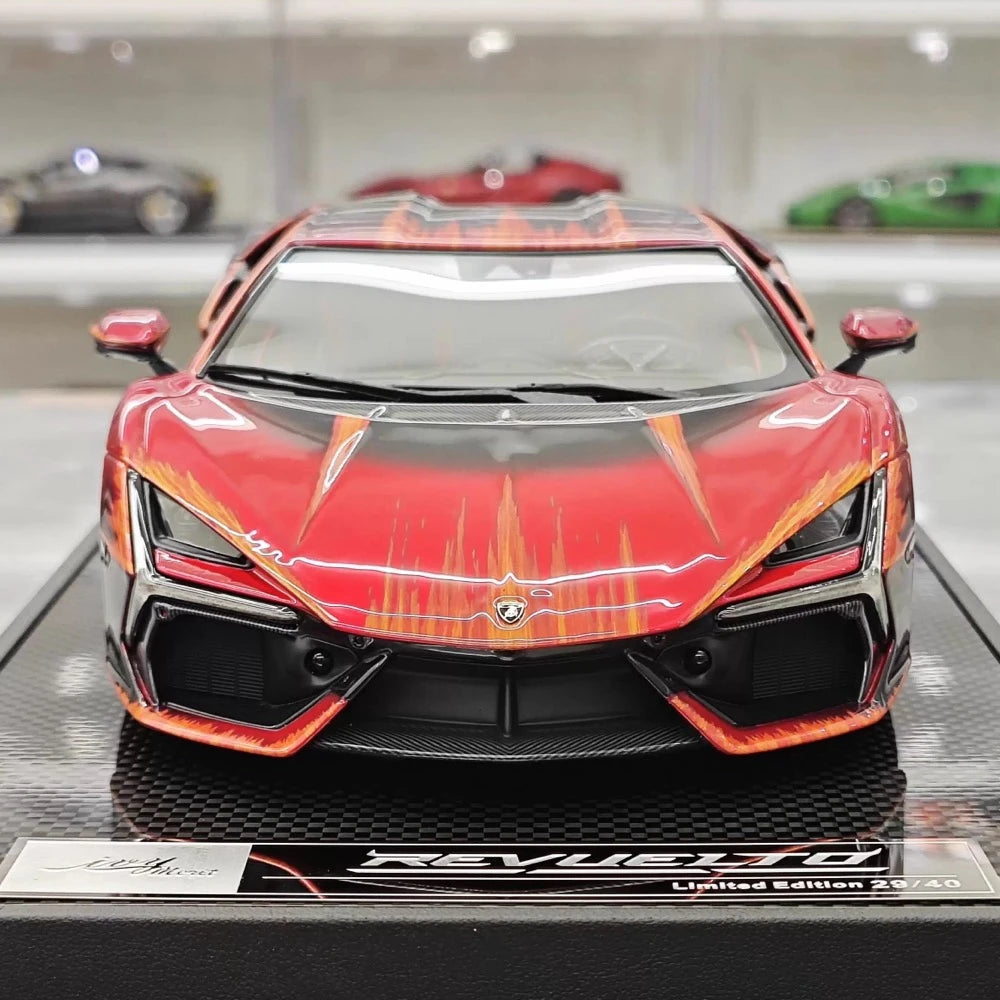 [IVY] 1:18 Lamborghini 2023 Revuelto Opera Unica rouge voiture miniature Resin