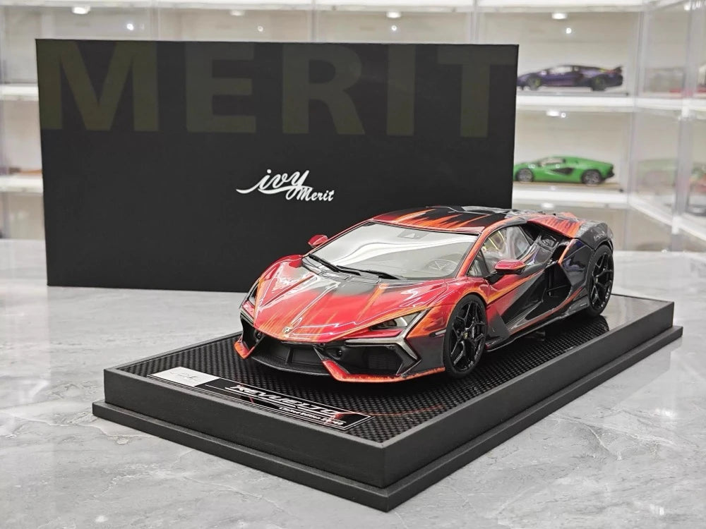 [IVY] 1:18 Lamborghini 2023 Revuelto Opera Unica rouge voiture miniature Resin