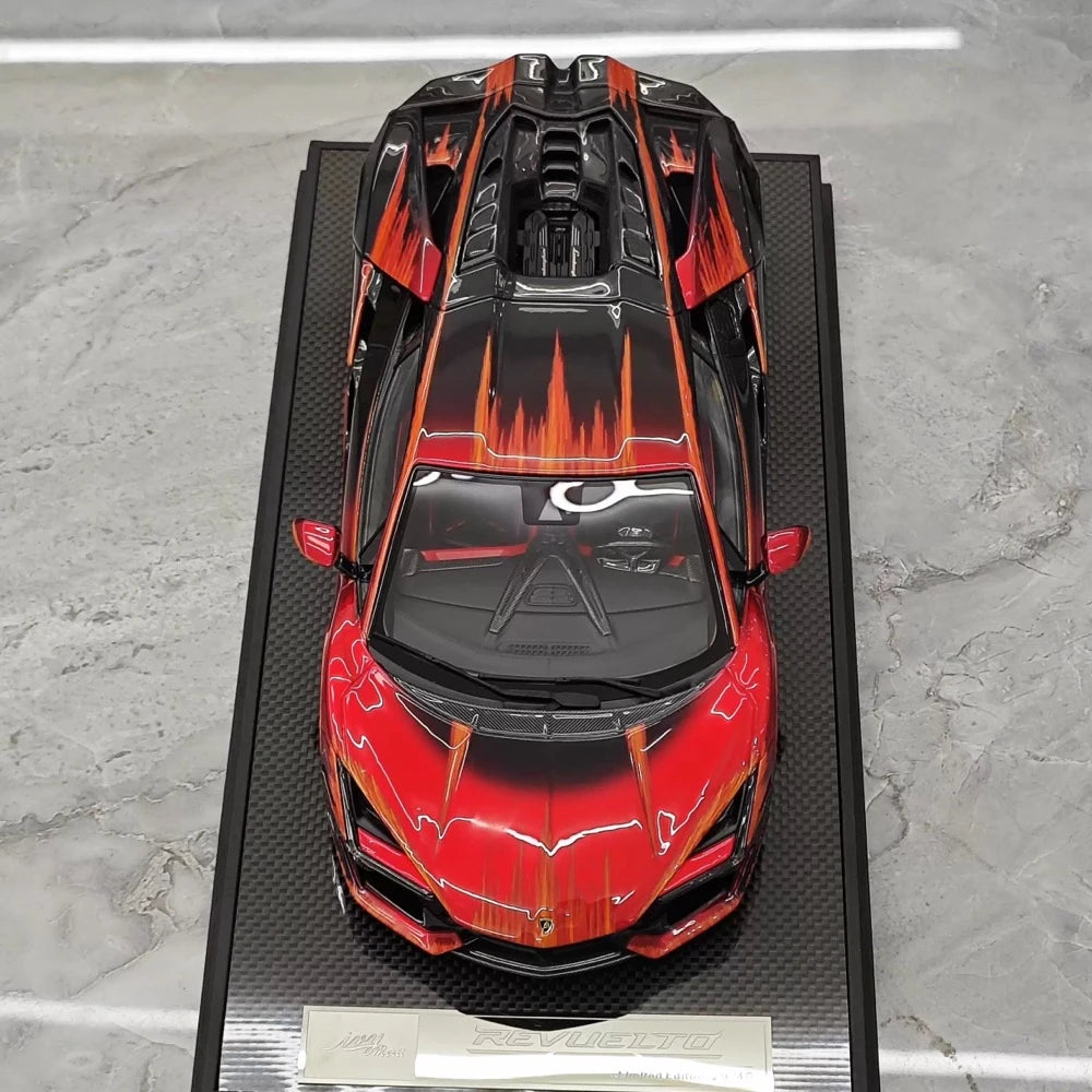 [IVY] 1:18 Lamborghini 2023 Revuelto Opera Unica rouge voiture miniature Resin