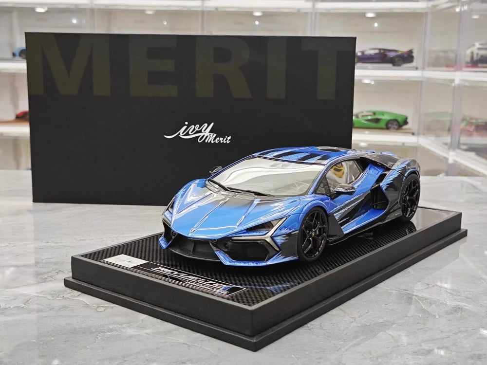 [IVY] 1:18 Lamborghini 2023 Revuelto Opera Unica Blue Model Car Resin