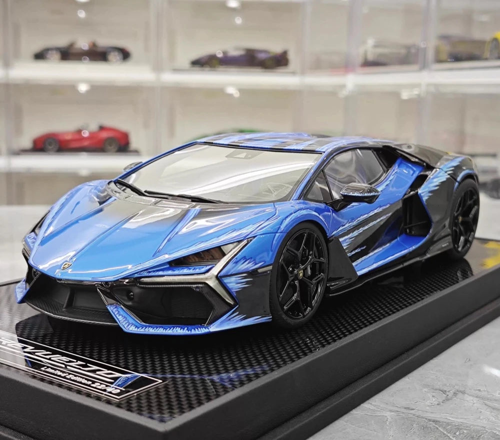 [IVY] 1:18 Lamborghini 2023 Revuelto Opera Unica Blue Model Car Resin