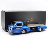 [IVY] 1:18 Mercedes-Benz 1954 blu Wonder Renntransporter modellino di auto resina