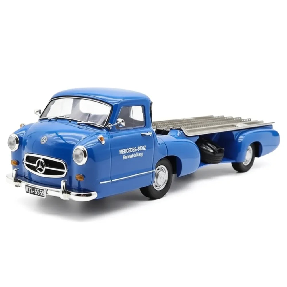 [IVY] 1:18 Mercedes-Benz 1954 blu Wonder Renntransporter modellino di auto resina