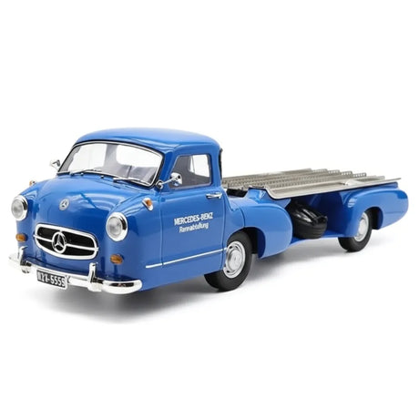 [IVY] 1:18 Mercedes-Benz 1954 Blue Wonder Renntransporter Model Car Resin