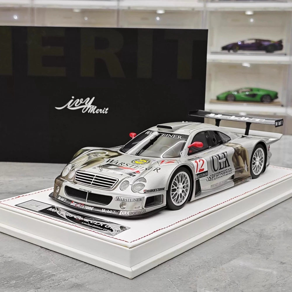 [IVY] 1:18 Mercedes-Benz 1997 CLK GTR #12 voiture miniature Resin / Closed Body