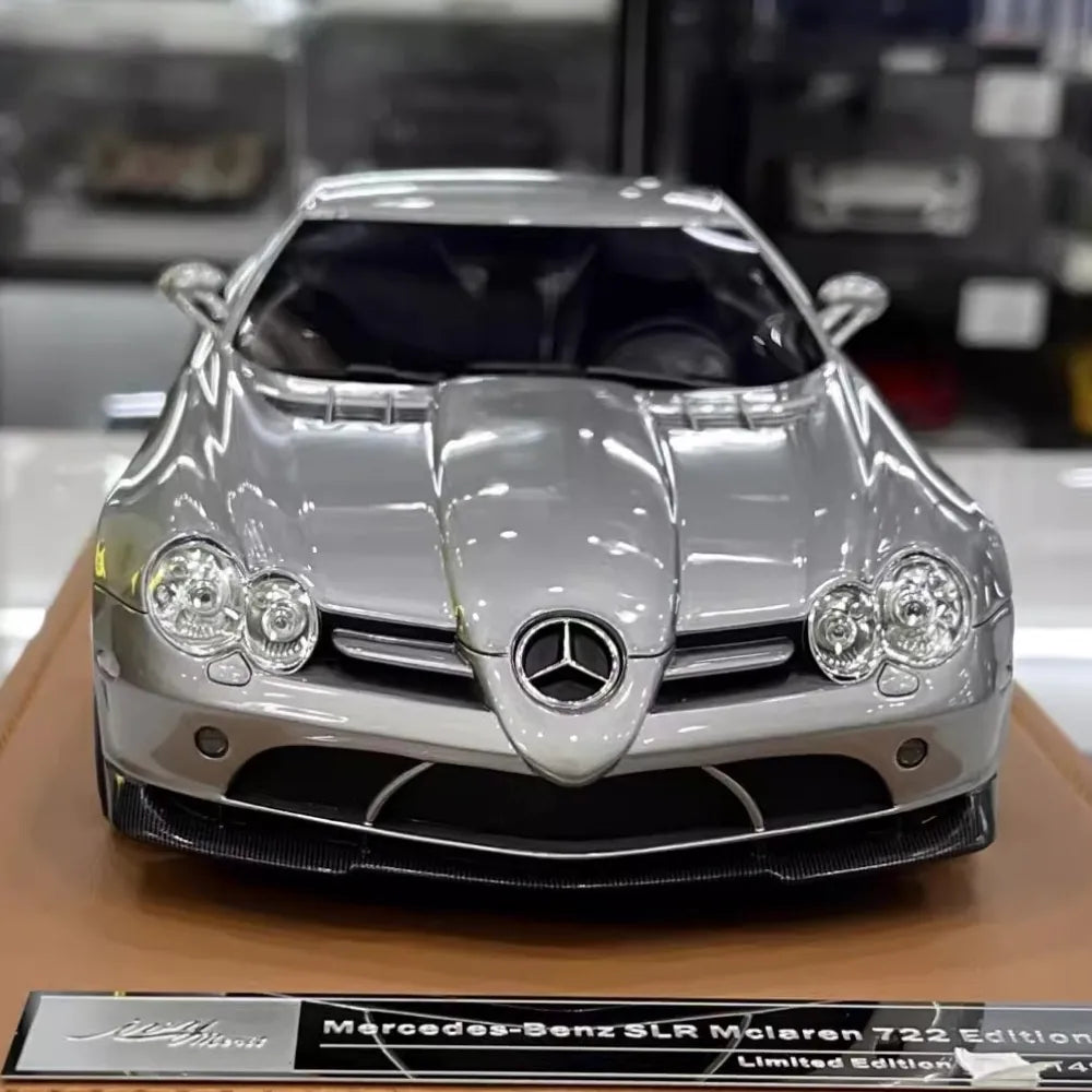 [IVY] 1:18 Mercedes-Benz 2006 SLR McLaren 722 Edition Silver Model Car Resin